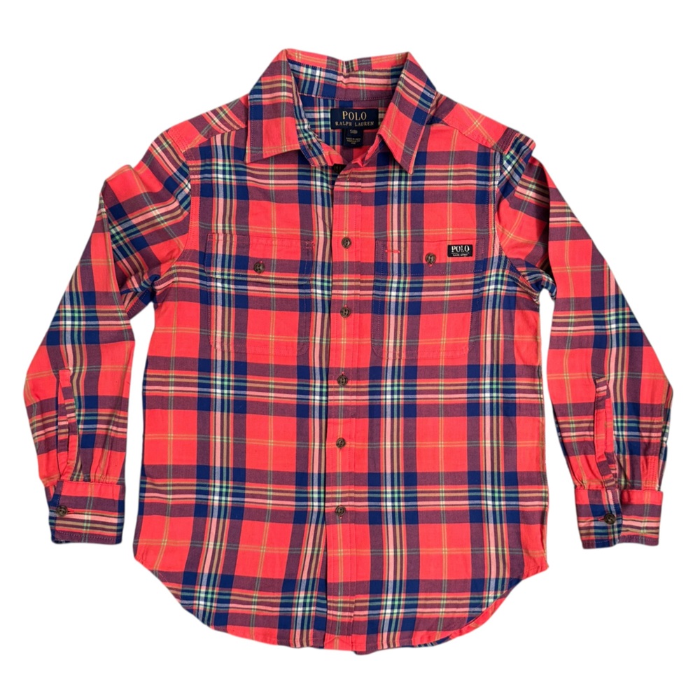 Polo by Ralph Lauren Kids Plaid Button-Down Shirt sz S